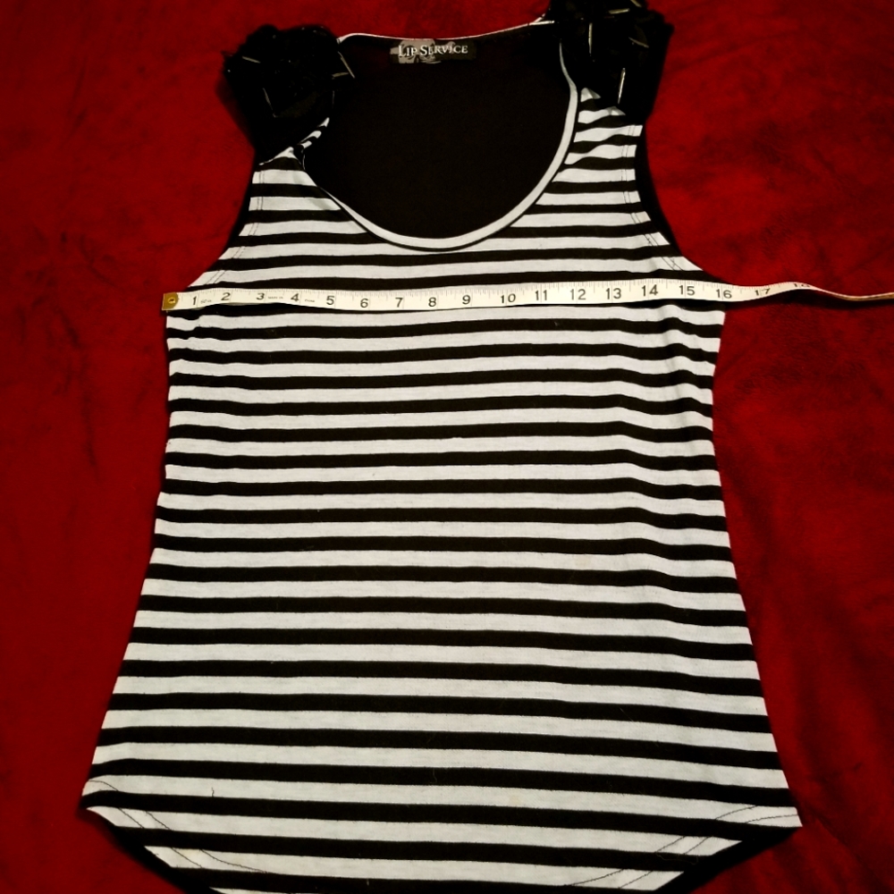 Lip Service black/white stripe shirt